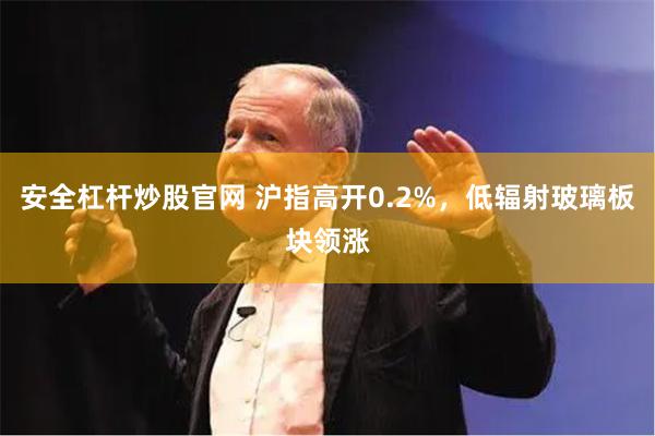 安全杠杆炒股官网 沪指高开0.2%，低辐射玻璃板块领涨