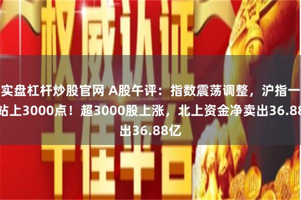 实盘杠杆炒股官网 A股午评：指数震荡调整，沪指一度站上3000点！超3000股上涨，北上资金净卖出36.88亿