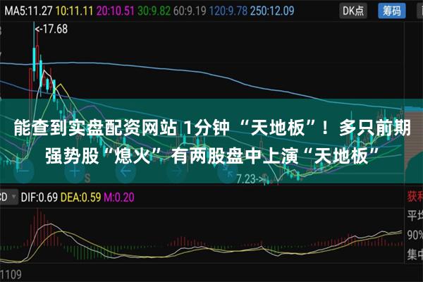 能查到实盘配资网站 1分钟 “天地板”！多只前期强势股“熄火” 有两股盘中上演“天地板”