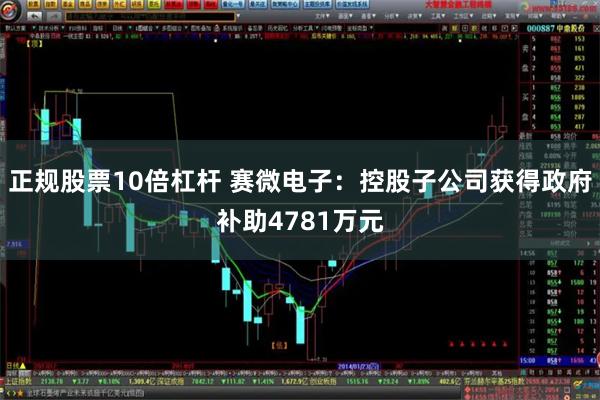 正规股票10倍杠杆 赛微电子：控股子公司获得政府补助4781万元