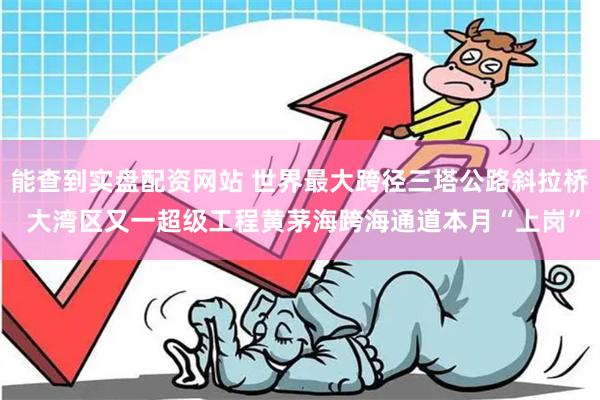 能查到实盘配资网站 世界最大跨径三塔公路斜拉桥 大湾区又一超级工程黄茅海跨海通道本月“上岗”