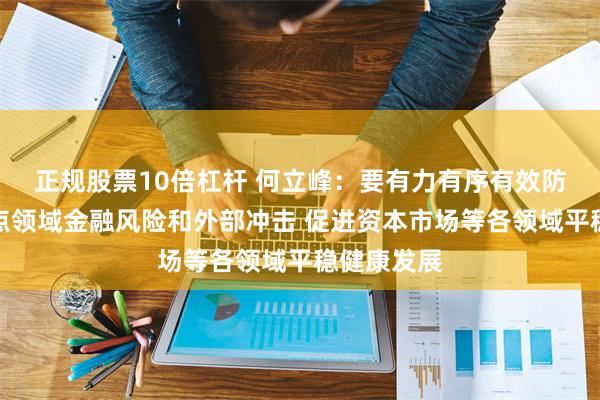 正规股票10倍杠杆 何立峰：要有力有序有效防范化解重点领域金融风险和外部冲击 促进资本市场等各领域平稳健康发展