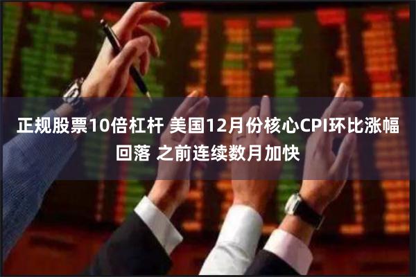 正规股票10倍杠杆 美国12月份核心CPI环比涨幅回落 之前连续数月加快